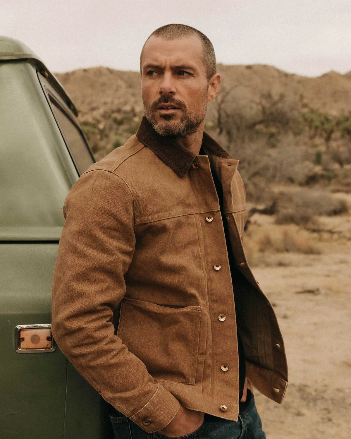 The Ryder Jacket in Tobacco Chipped Canvas