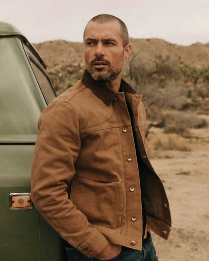 The Ryder Jacket in Tobacco Chipped Canvas