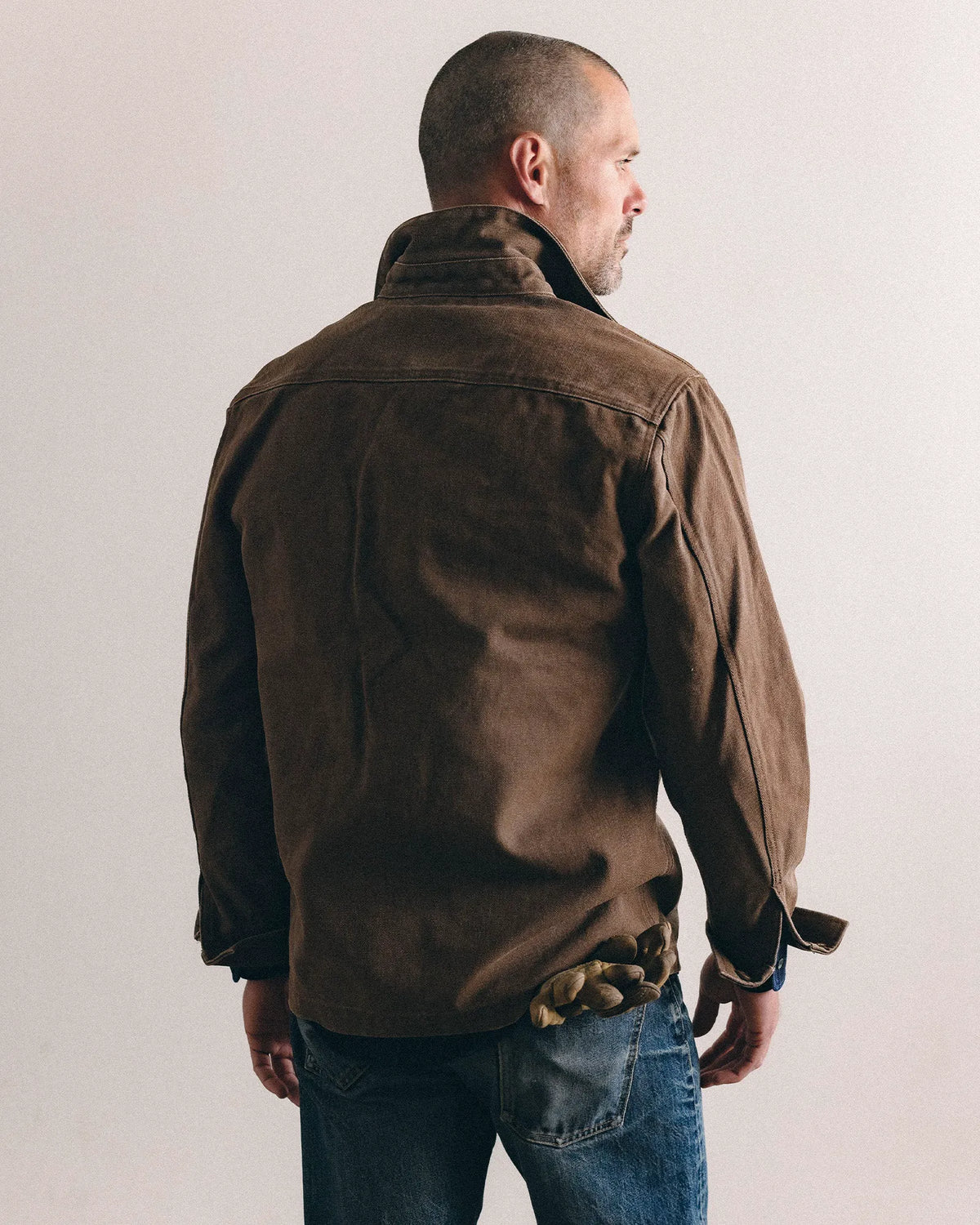 The Shop Shirt in Aged Penny Chipped Canvas