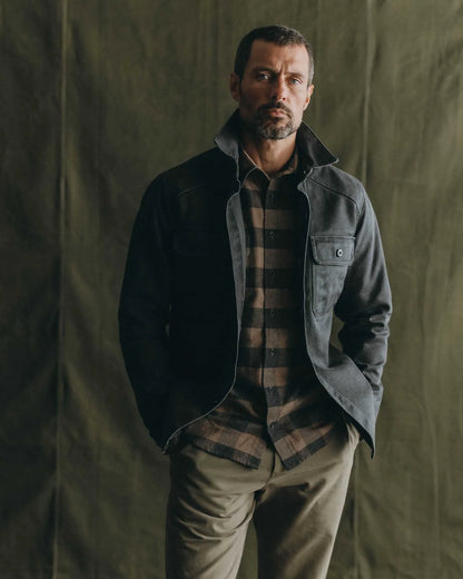 The Shop Shirt in Coal Chipped Canvas