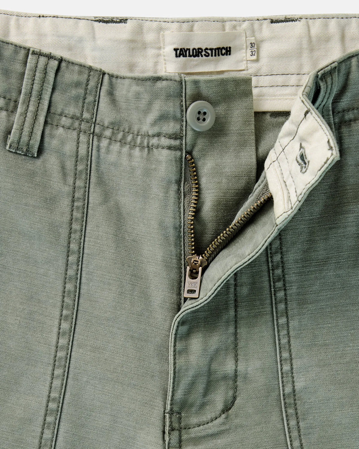 The Surplus Pant in Field Olive Reverse Sateen