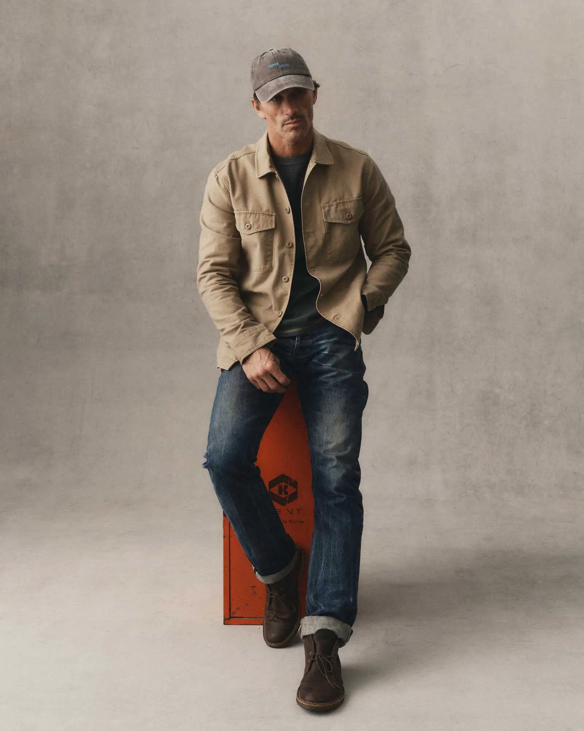 The Surplus Shirt in Field Khaki Reverse Sateen