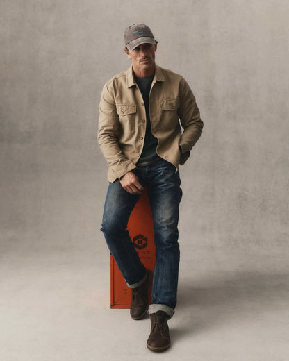 The Surplus Shirt in Field Khaki Reverse Sateen