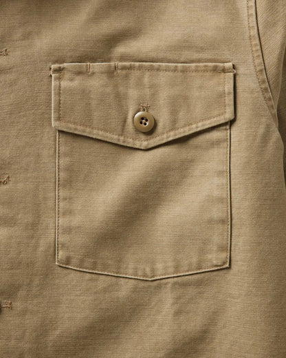 The Surplus Shirt in Field Khaki Reverse Sateen