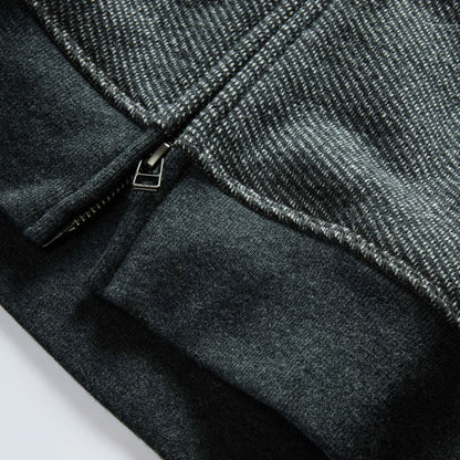 The Apres Zip Hoodie in Graphite French Terry Twill