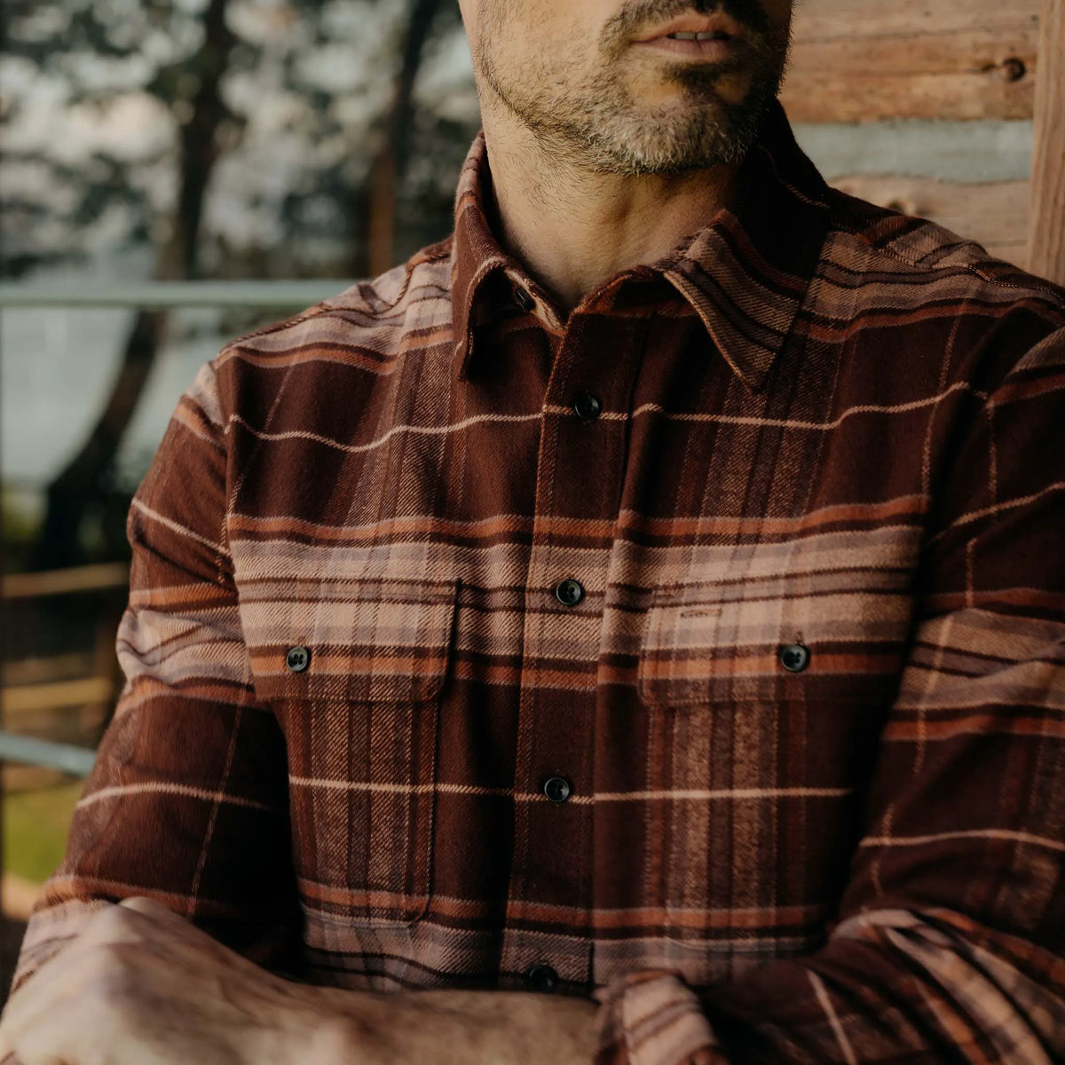 The Ledge Shirt in Chestnut Plaid