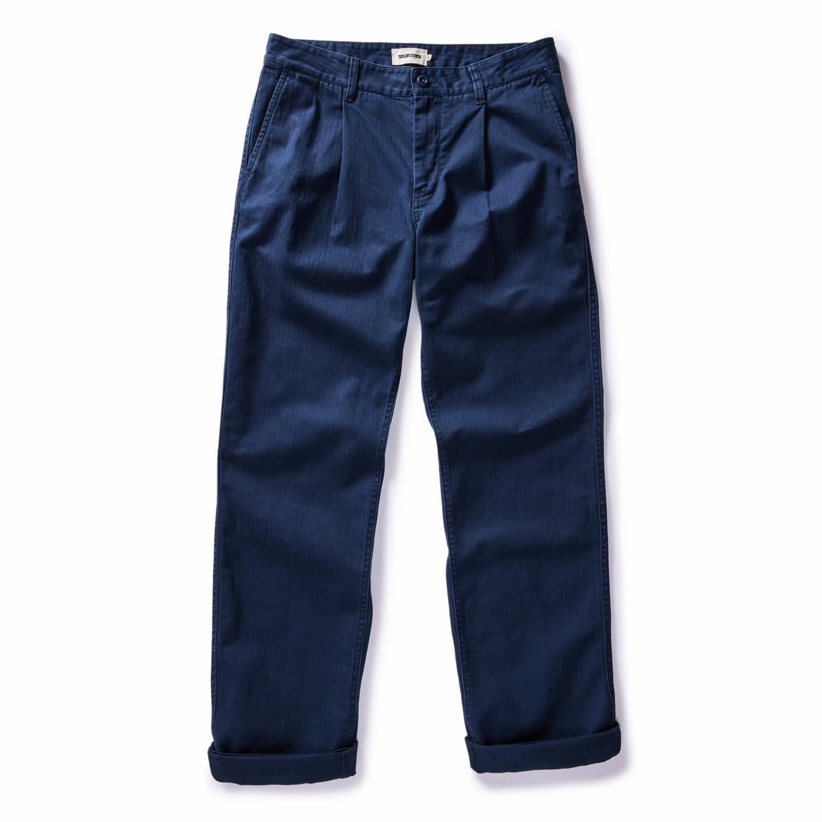 The Matlow Pant in Dark Navy Herringbone