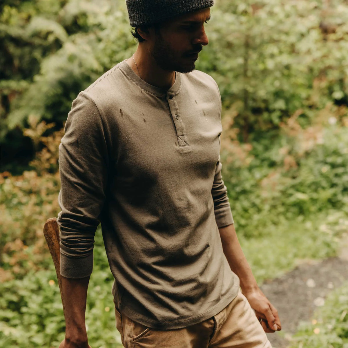 The Organic Cotton Henley in Sage
