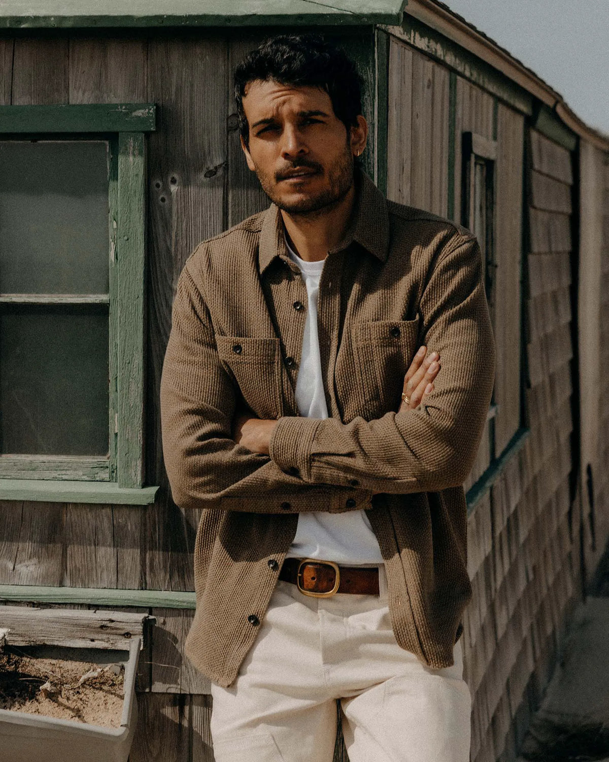 The Utility Shirt in Cypress Sashiko