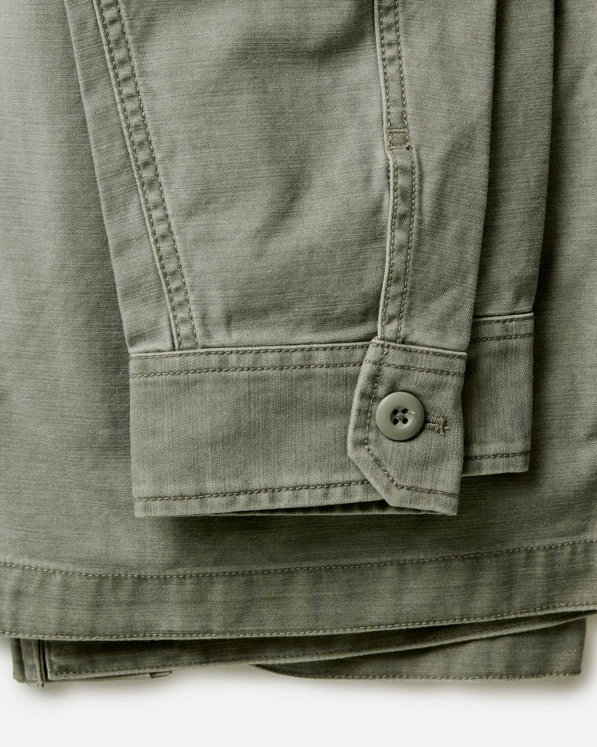 The Surplus Jacket in Field Olive Reverse Sateen