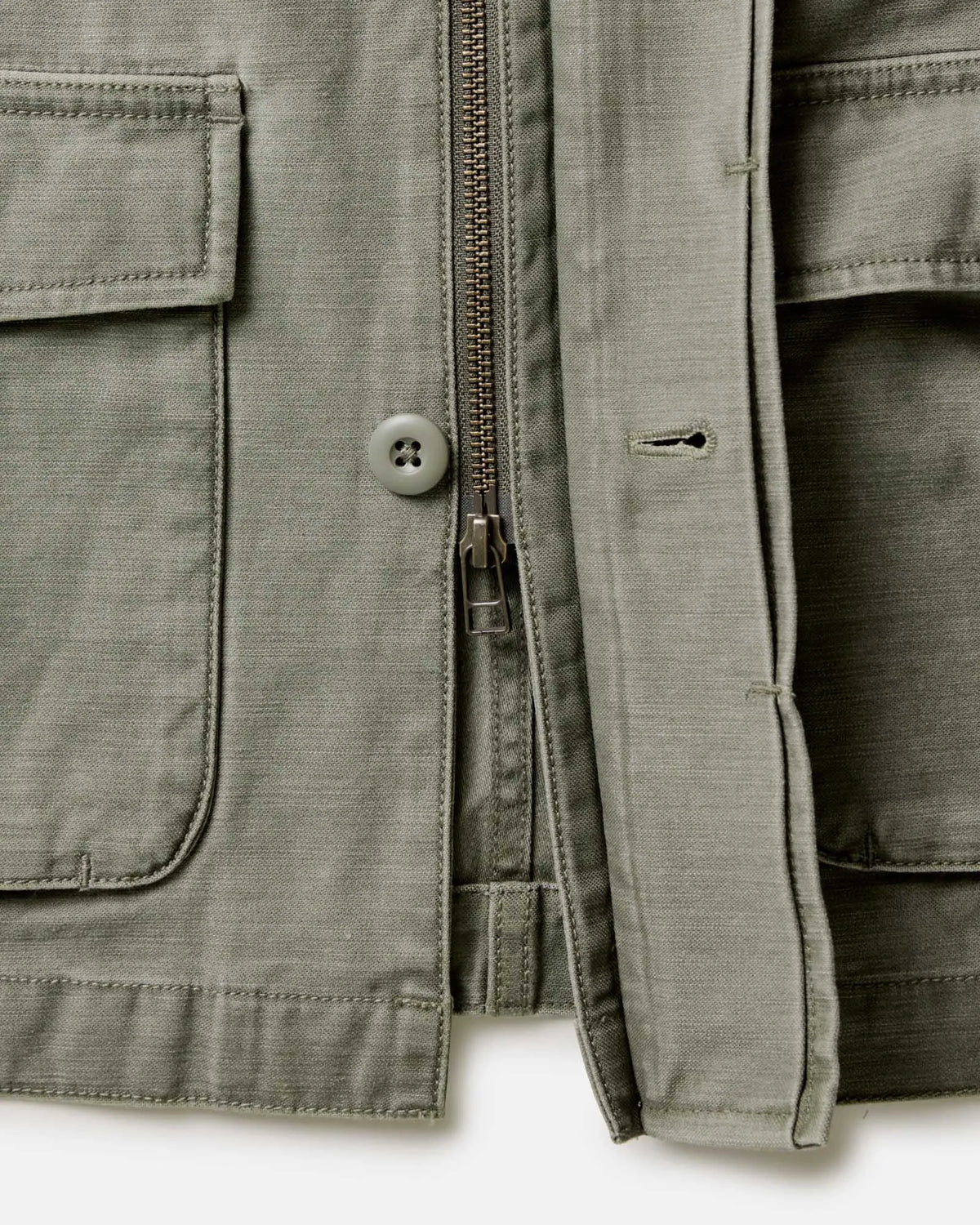 The Surplus Jacket in Field Olive Reverse Sateen