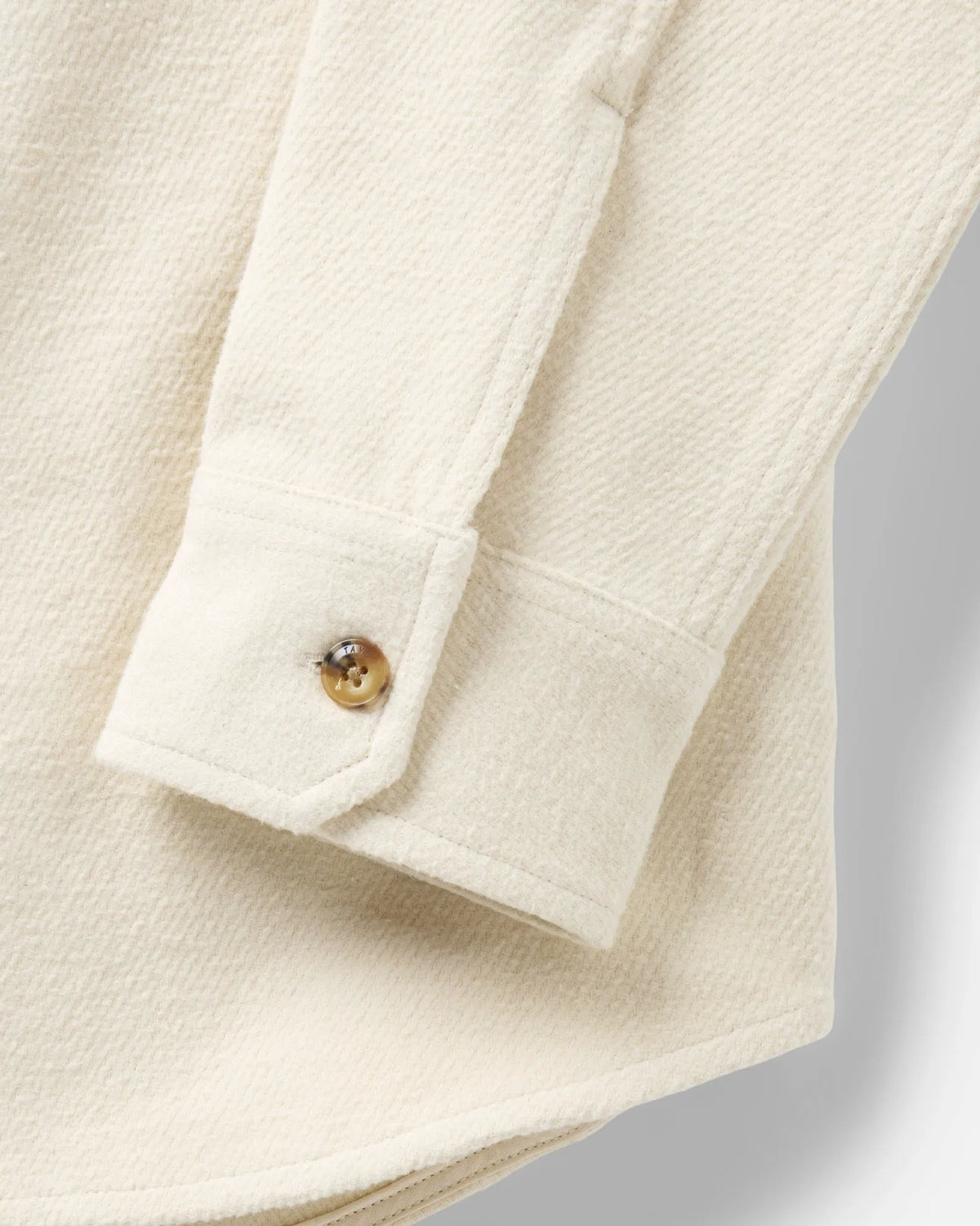The Maritime Shirt Jacket in Vintage White Moleskin Twill