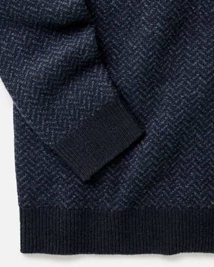 The Eddy Crew in Heather Marine Herringbone
