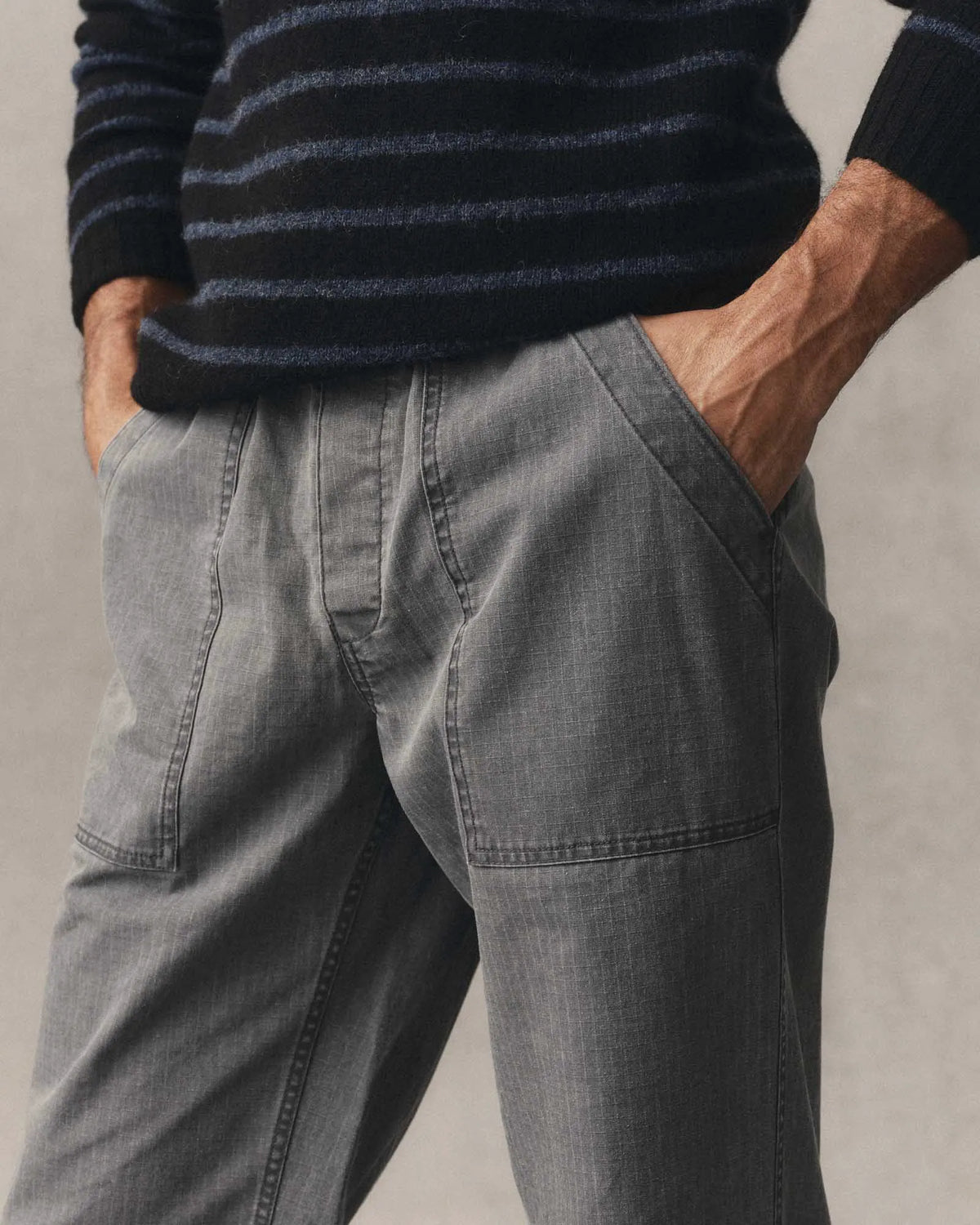 The Breakwater Pant in Dark Grey Ripstop