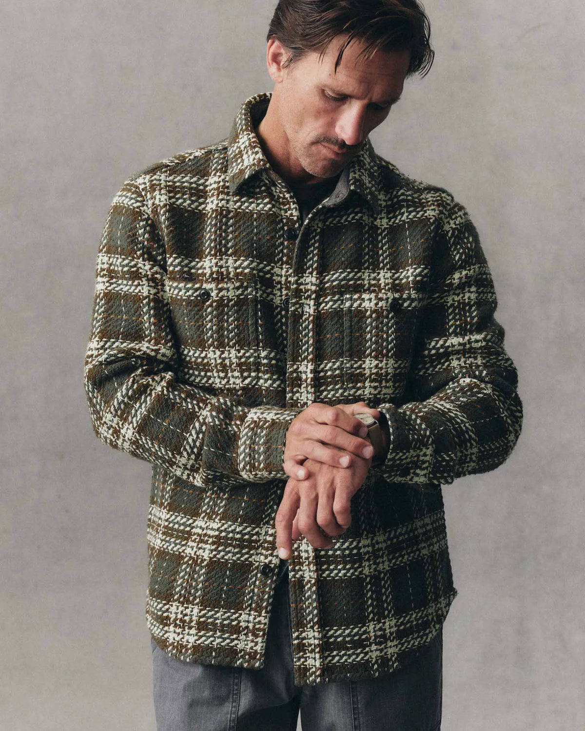 The Cutter Overshirt in Buzzard Check