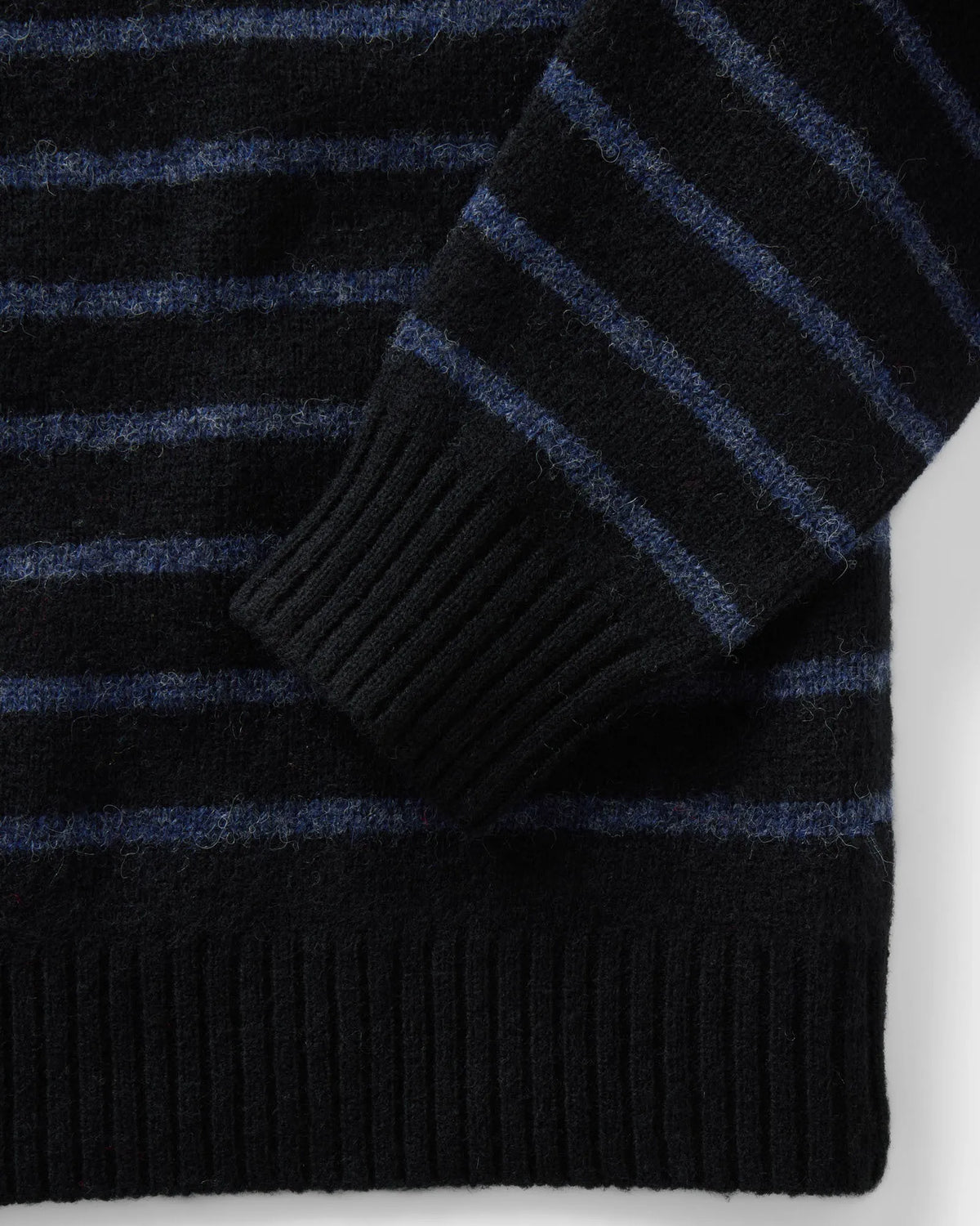 The Eastmoor Sweater in Coal Stripe Wool