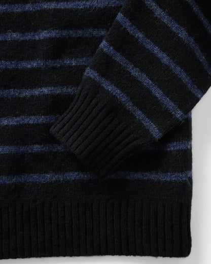 The Eastmoor Sweater in Coal Stripe Wool