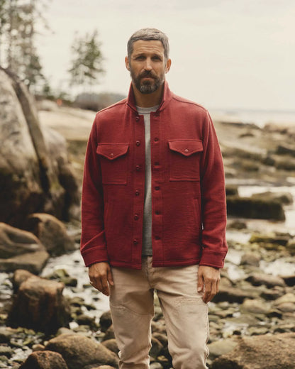 The Kenne Shirt Jacket in Canyon Cotton Wool Crepe