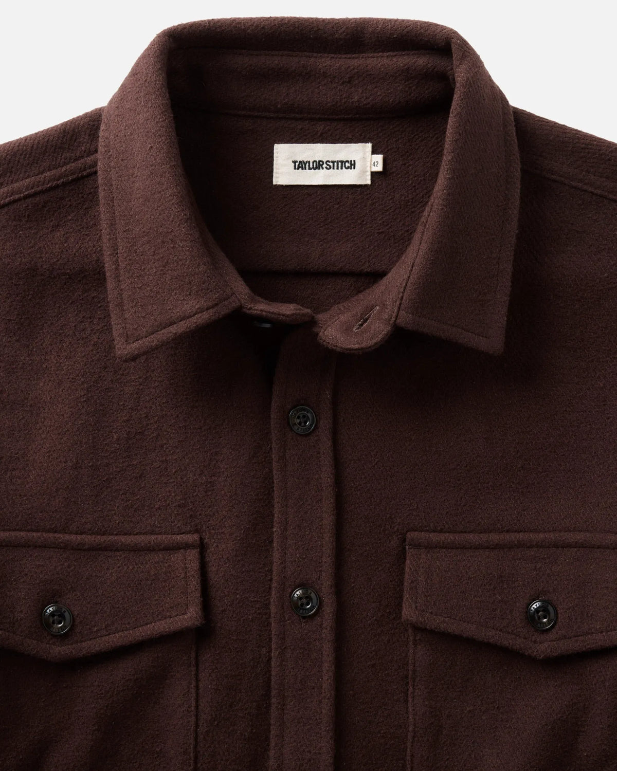 The Maritime Shirt Jacket in Burgundy Moleskin Twill