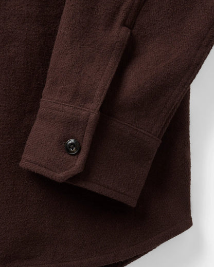 The Maritime Shirt Jacket in Burgundy Moleskin Twill