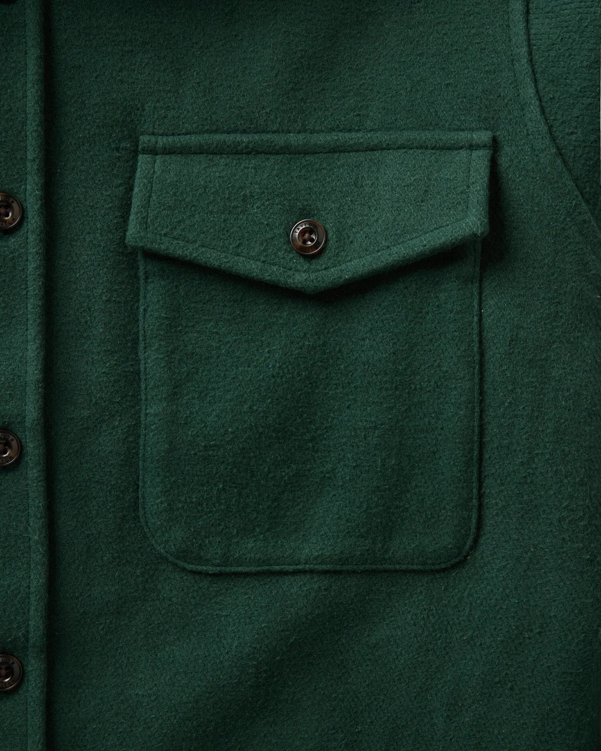 The Maritime Shirt Jacket in Dark Forest Moleskin Twill