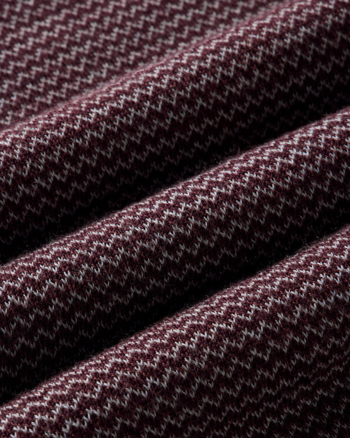 The Newton Sweater Polo in Burgundy Birdseye Merino