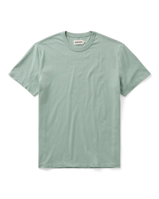 The Regenerative Cotton Tee in Faded Pine