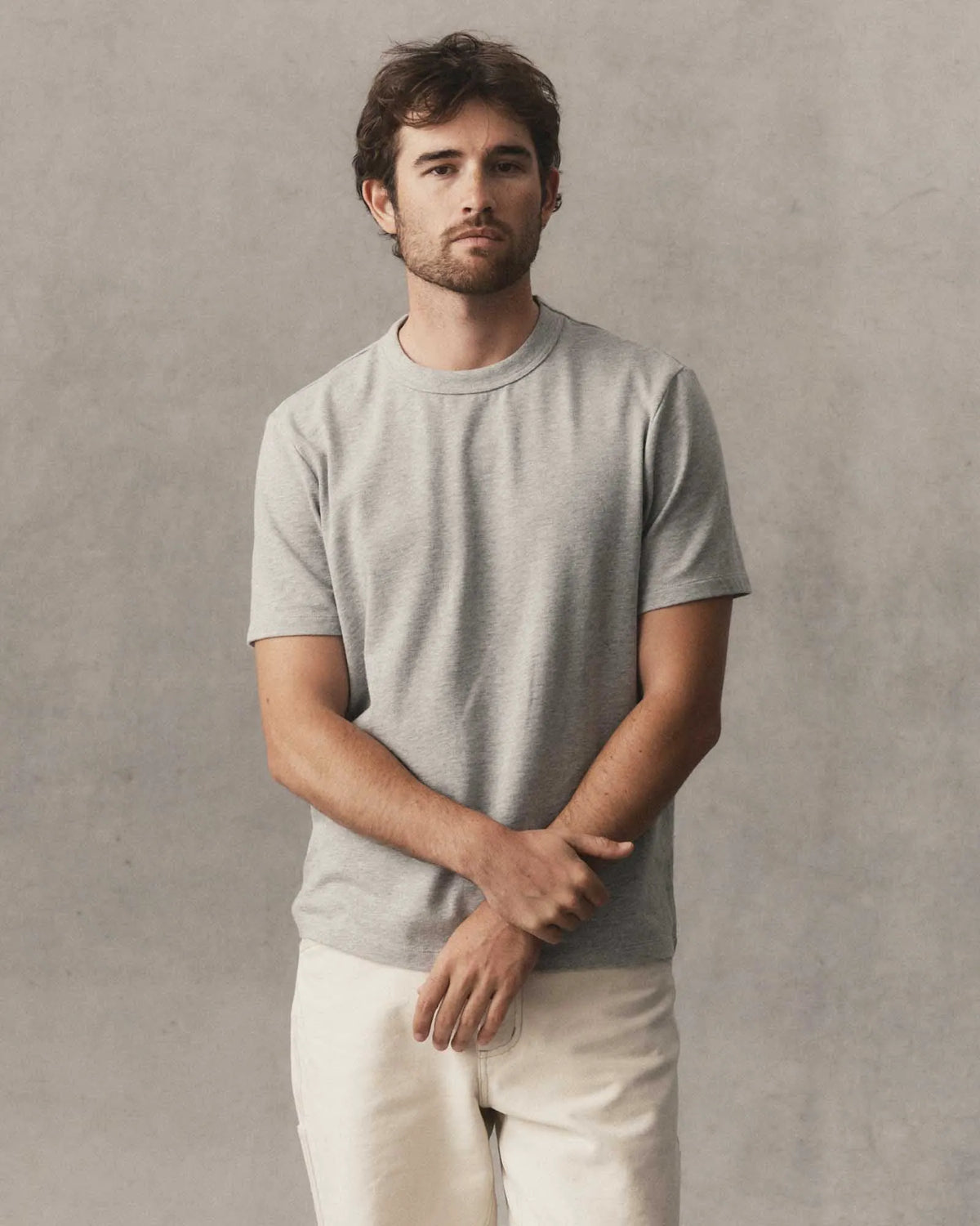 The Organic Cotton Shop Tee in Heather Grey