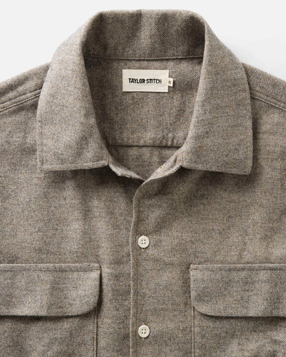 The Shore Shirt in Driftwood Portuguese Mouline Flannel