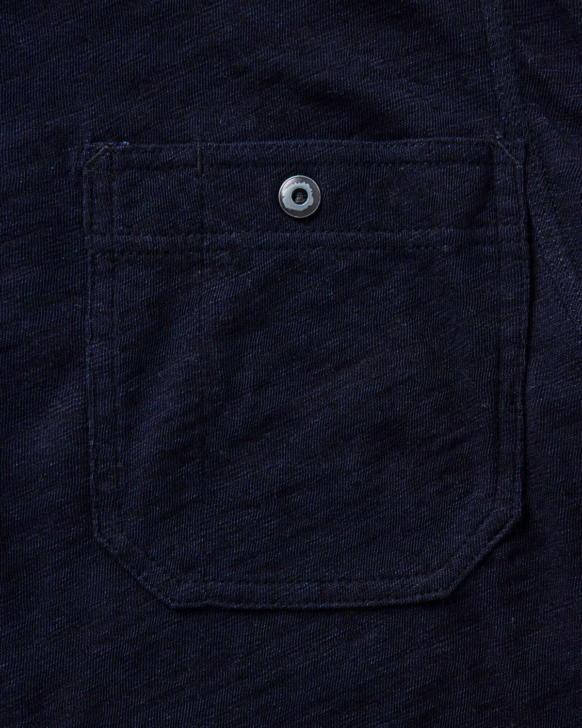 The Tiller Half Zip in Rinsed Indigo Slub