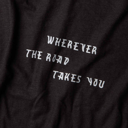 The Cotton Hemp Tee in Charcoal Open Road
