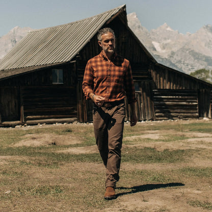 The Democratic All Day Pant in Espresso Selvage