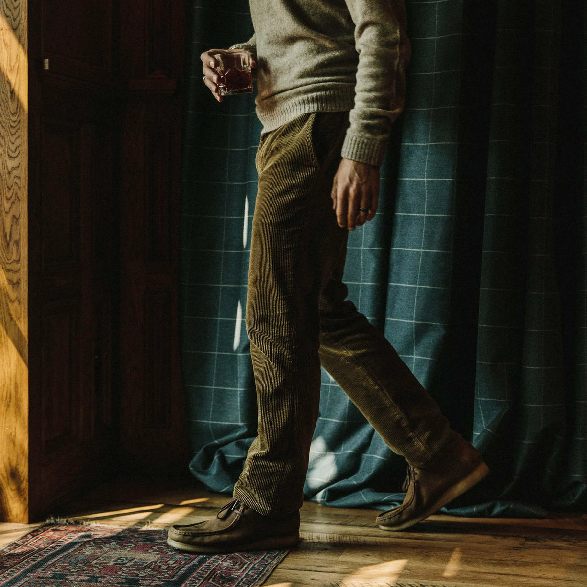The Democratic Foundation Pant in Olive Cord
