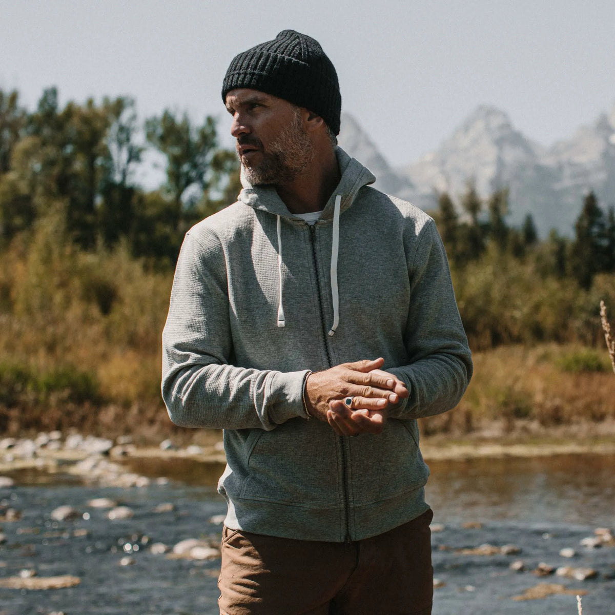 The Fillmore Hoodie in Ash Double Knit