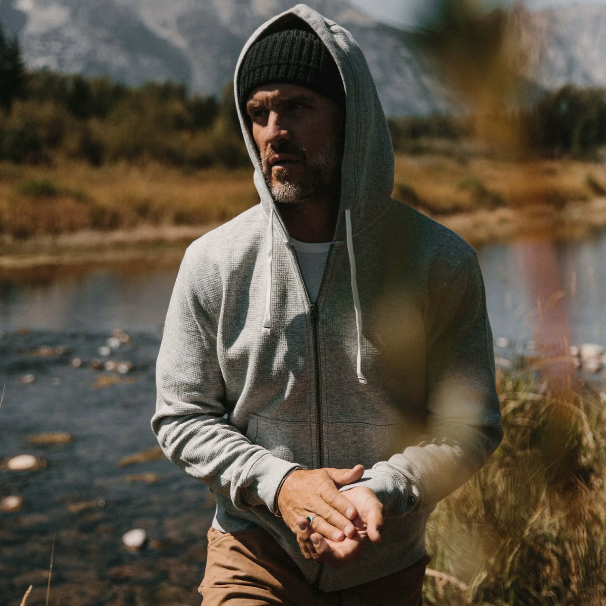 The Fillmore Hoodie in Ash Double Knit