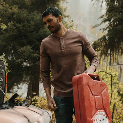 The Heavy Bag Henley in Timber
