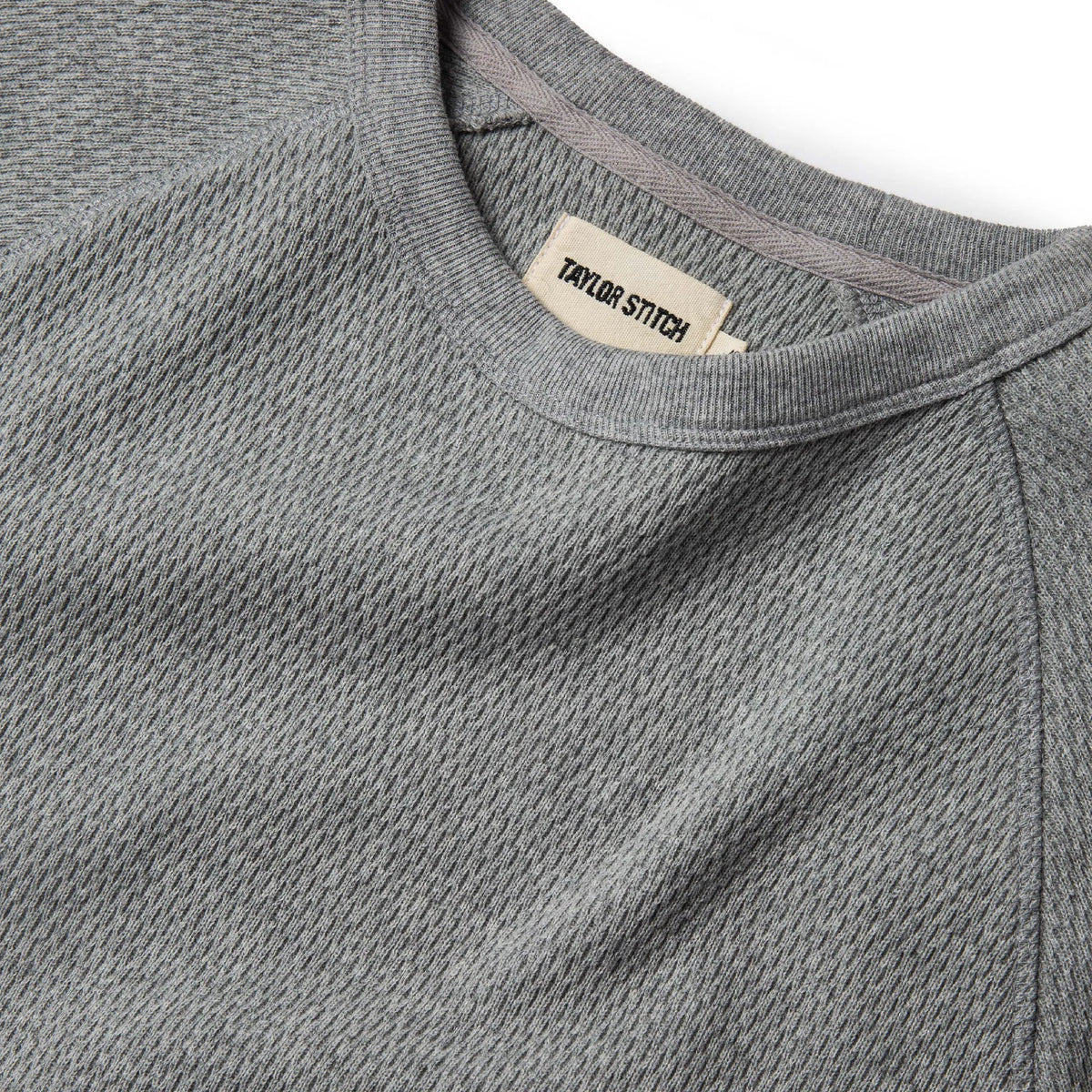 The Heavy Bag Waffle Crewneck in Aluminum