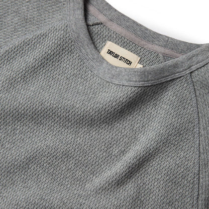 The Heavy Bag Waffle Crewneck in Aluminum