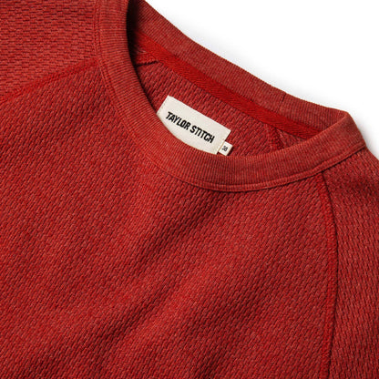 The Heavy Bag Waffle Crewneck in Engine