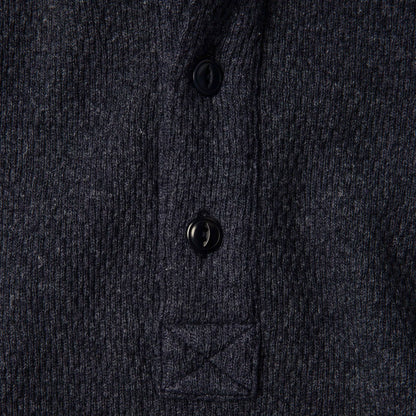 The Heavy Bag Waffle Henley in Navy