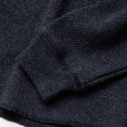 The Heavy Bag Waffle Henley in Navy