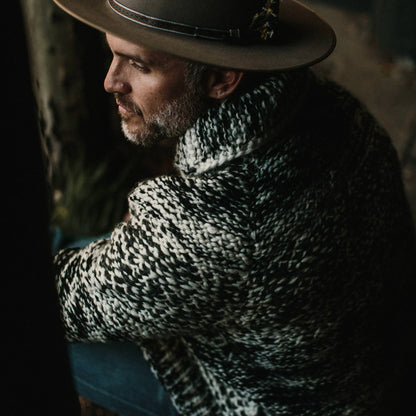 The Seawall Hand-knit Sweater in Coal