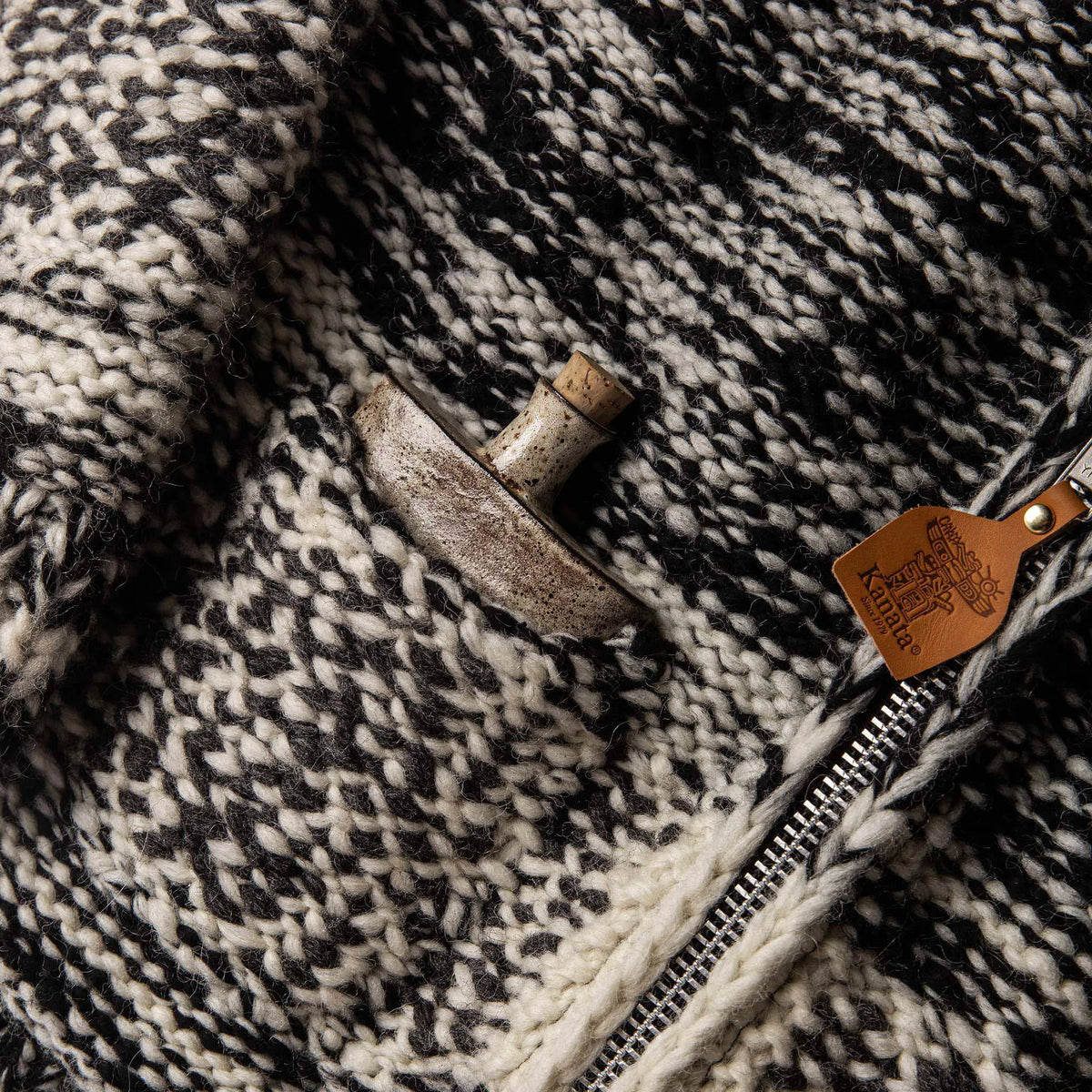 The Seawall Hand-knit Sweater in Coal