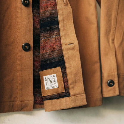 The Lined Shop Shirt in Tobacco Boss Duck