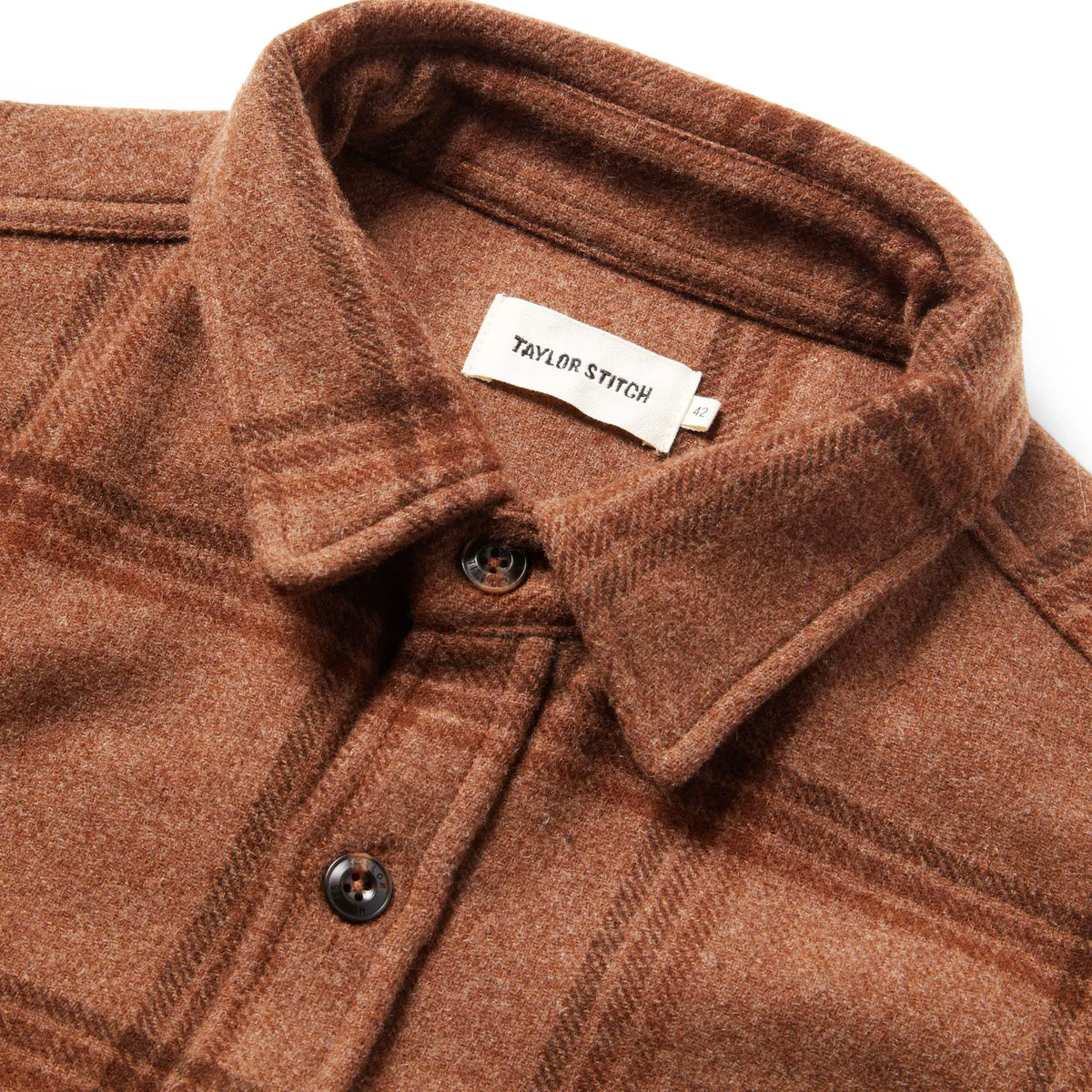 The Maritime Shirt Jacket in Espresso Plaid Wool