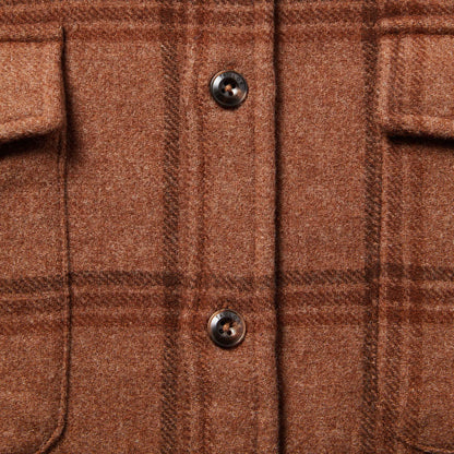 The Maritime Shirt Jacket in Espresso Plaid Wool