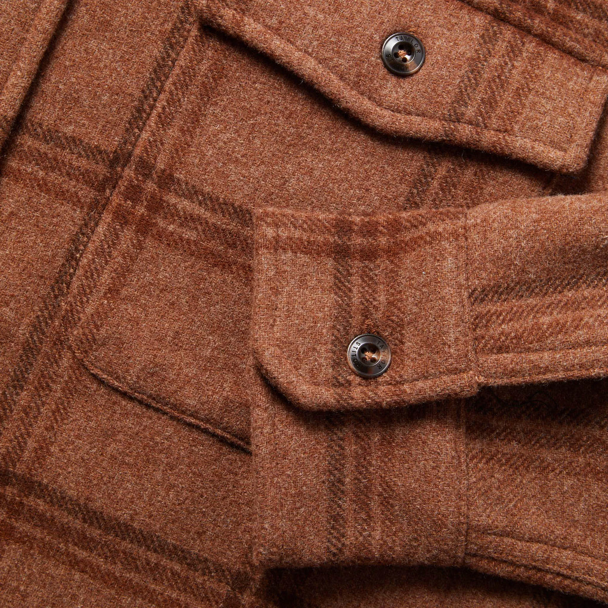 The Maritime Shirt Jacket in Espresso Plaid Wool
