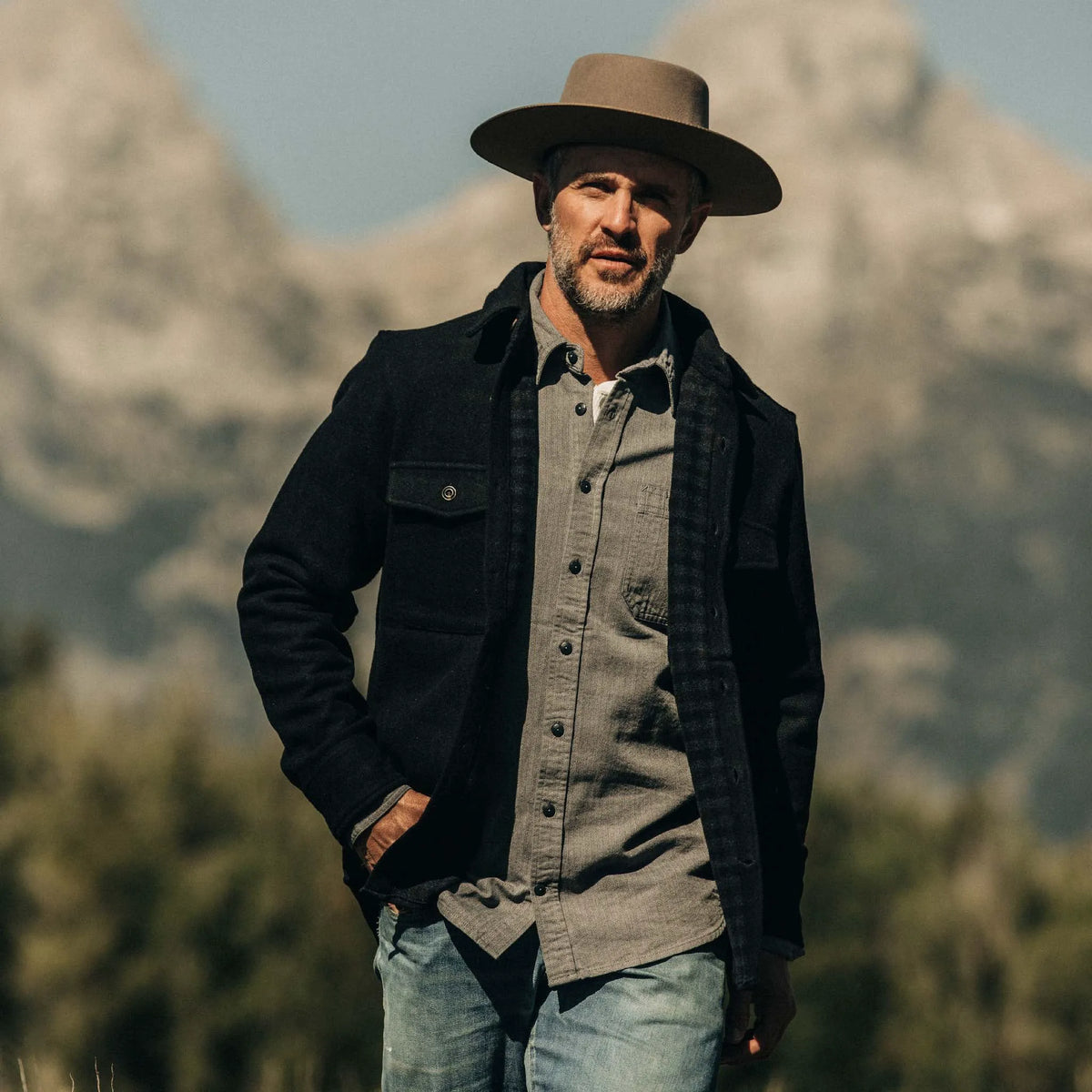 The Maritime Shirt Jacket in Navy Wool