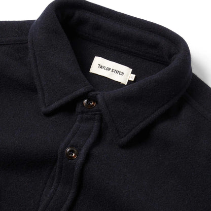 The Maritime Shirt Jacket in Navy Wool