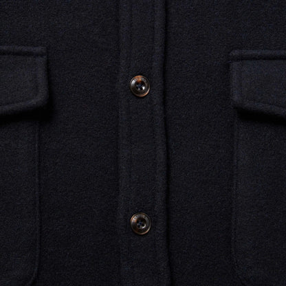 The Maritime Shirt Jacket in Navy Wool